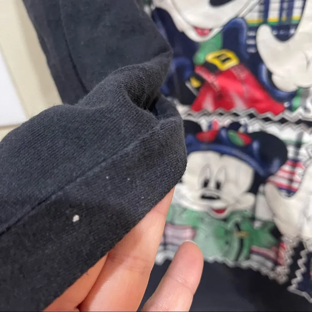 RARE Vintage 90s Disney Jerry Leigh Mickey Minnie Goofy Long Sleeve Tshirt Small - Picture 6 of 10
